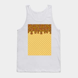 CHOCOLATE Ice Cream Cone With Sprinkles Tank Top